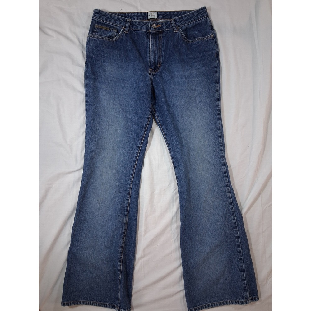 Vintage Y2K Calvin Klein Jeans Flare Size 11 32 Sandblast 100% Cotton BJ915155